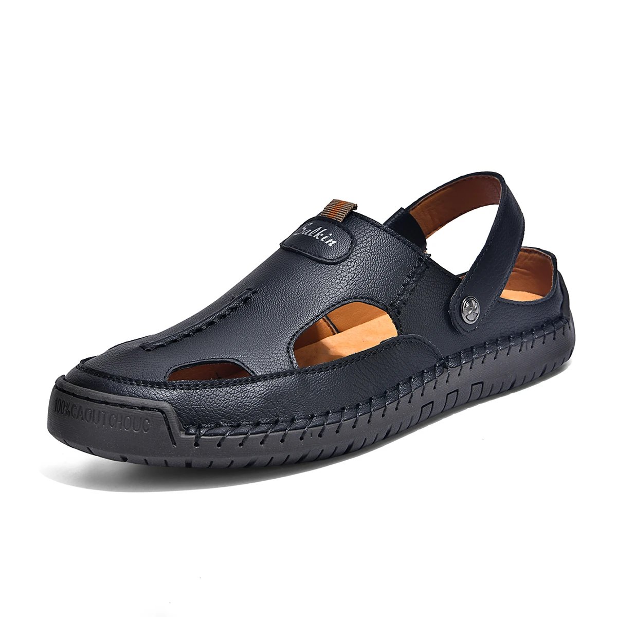 Design Sandal Blue Suede Outdoor Slide Sandals - 9