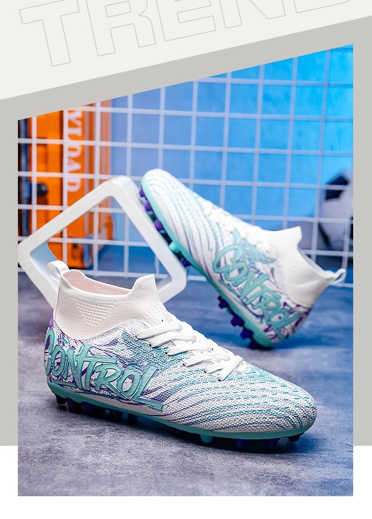 Design Control Purple Lime Green Football Cleats Sneakers - 21
