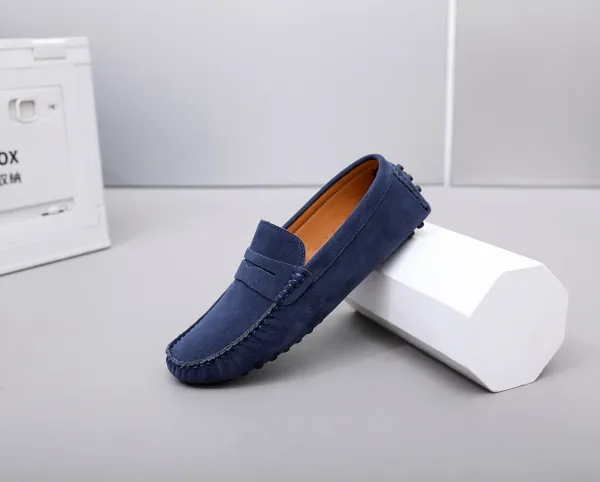 Design Loafer in Sky Blue Suede Casual Shoes - 21