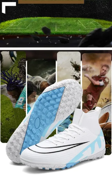Nike Mercurial Superfly FG White Aqua Black Soccer Cleats Sneakers - 4