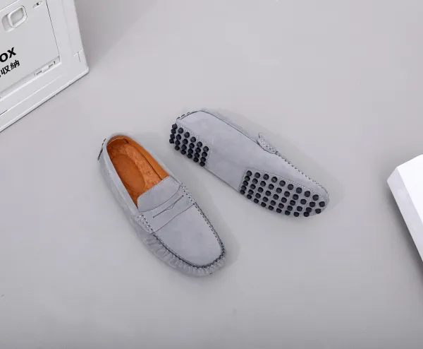 Design Loafer in Sky Blue Suede Casual Shoes - 40