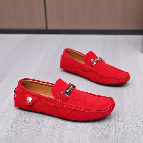 Design Loafer Gray Suede Slip-On Loafers - 8