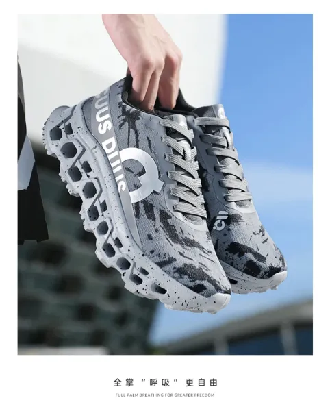 Design CIUS DUUS All-Black Splatter Print Chunky Sneakers - 20
