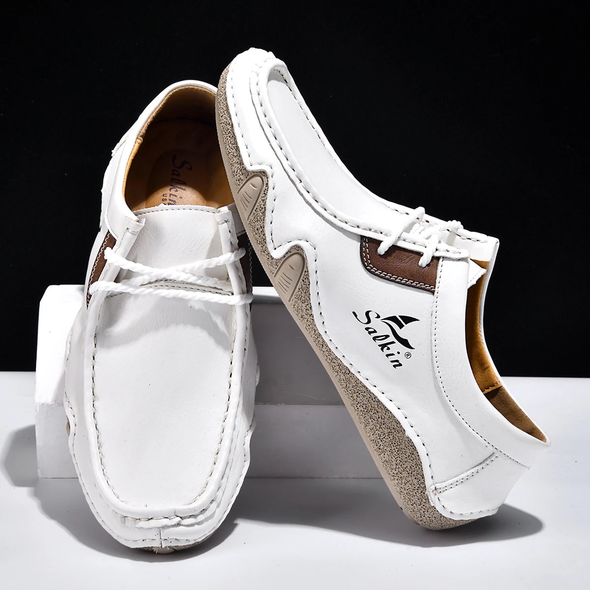 Design Salkin Casual Loafers Tan Suede Loafers - 19