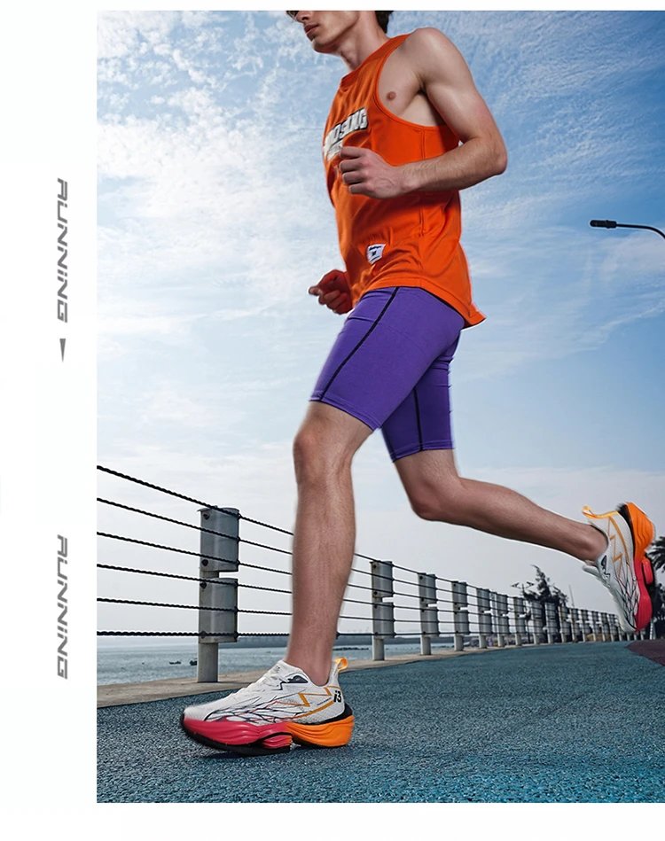 Design i3 Trend Running Sneakers White Orange Red Running Shoes - 15