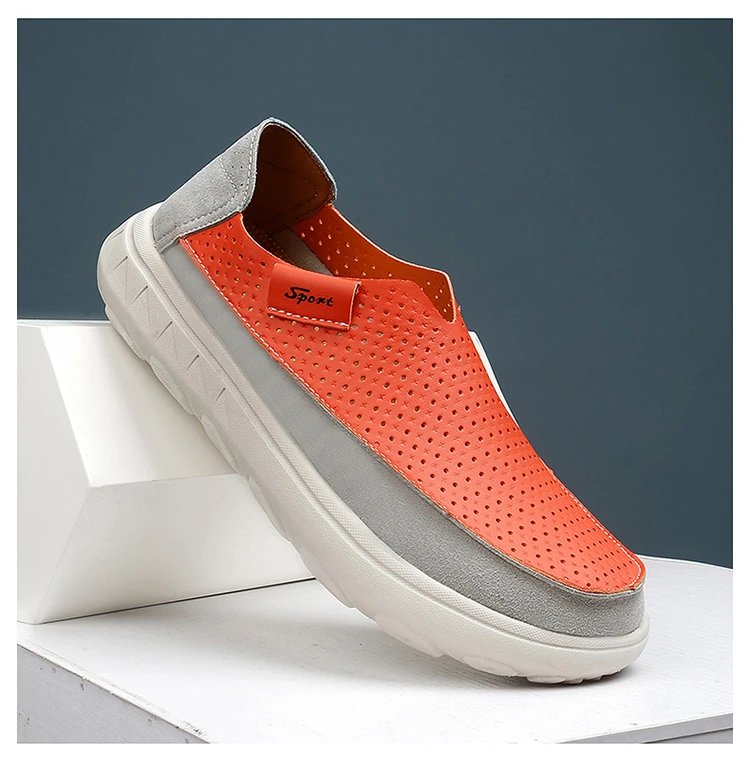 Design Sport Perforated Slip-On White Casual Shoes - 25