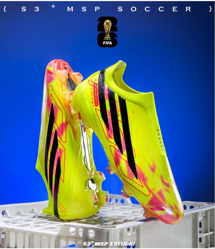 Adidas X Speedportal.1 FG Neon Yellow Pink Black Football Boots Sneakers - 34