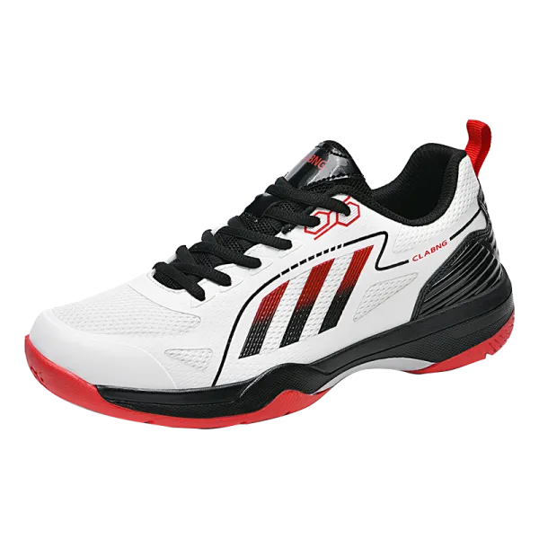 Adidas CLABNG White Red Black Badminton Shoes Sneakers - 1