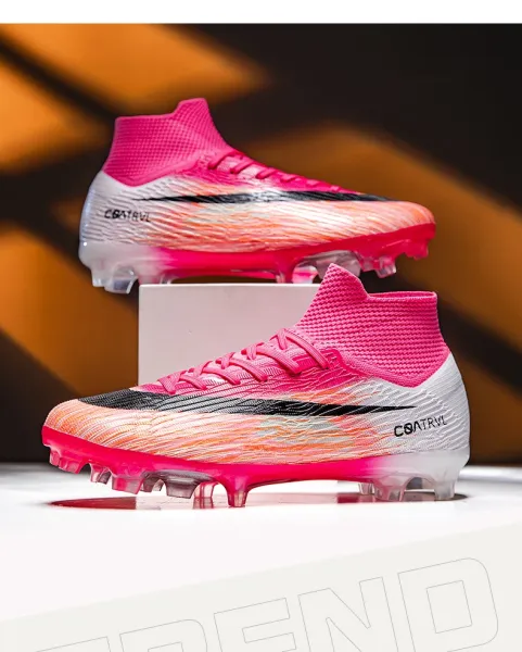 Nike Mercurial Superfly VI Academy FG Pink Orange White Football Cleats Sneakers - 39