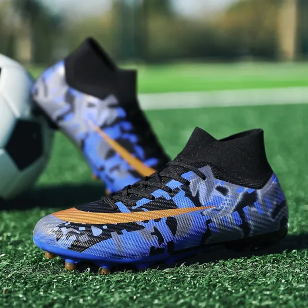 Nike Mercurial Superfly FG Blue Camo Orange Swoosh Football Cleats Sneakers - 1