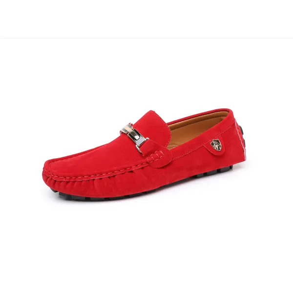 Design Loafer Gray Suede Slip-On Loafers - 6