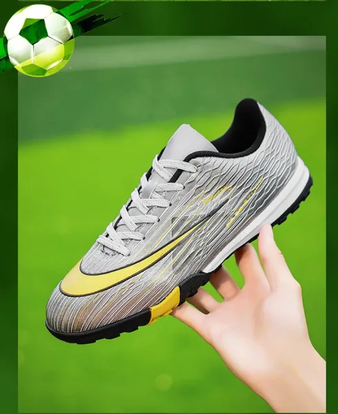 Design Kawlang F-52 ZOOM Black Gold Indoor Soccer Shoes Sneakers - 20