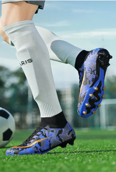 Nike Mercurial Superfly FG Blue Camo Orange Swoosh Football Cleats Sneakers - 19