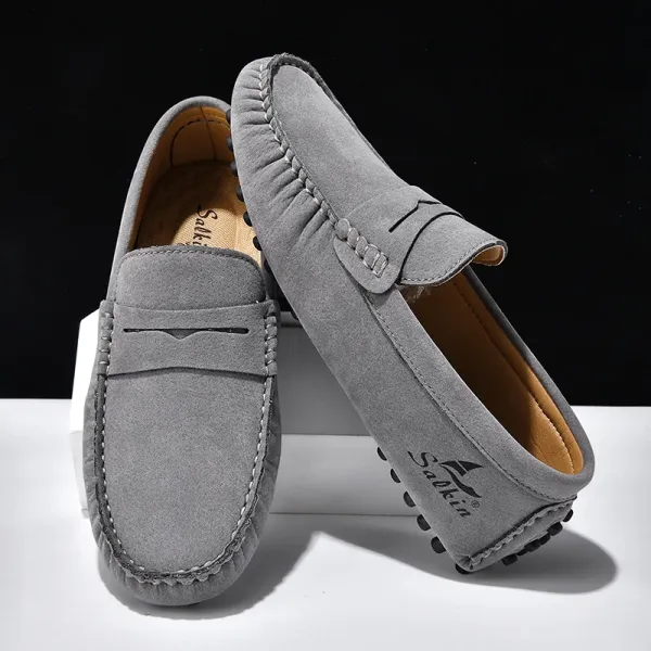 Design Salkin Loafers Pink Suede Casual Shoes Loafers - 26