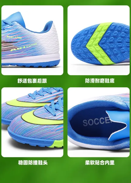Design Kawlang F-52 ZOOM Black Gold Indoor Soccer Shoes Sneakers - 12