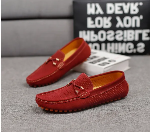Design Perforated Loafer in Gray with Rope Detail Casual Shoes - 27