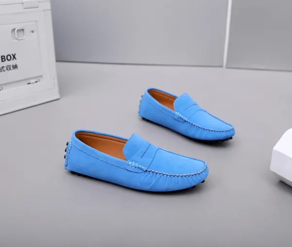 Design Loafer in Sky Blue Suede Casual Shoes - 54