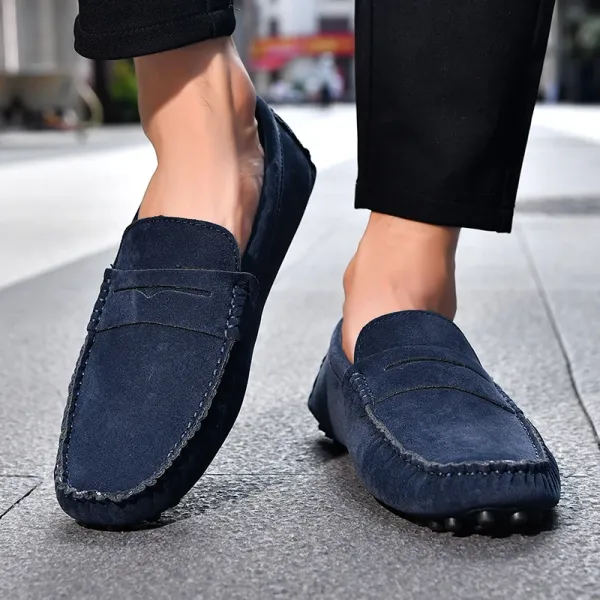 Design Salkin Loafers Pink Suede Casual Shoes Loafers - 47