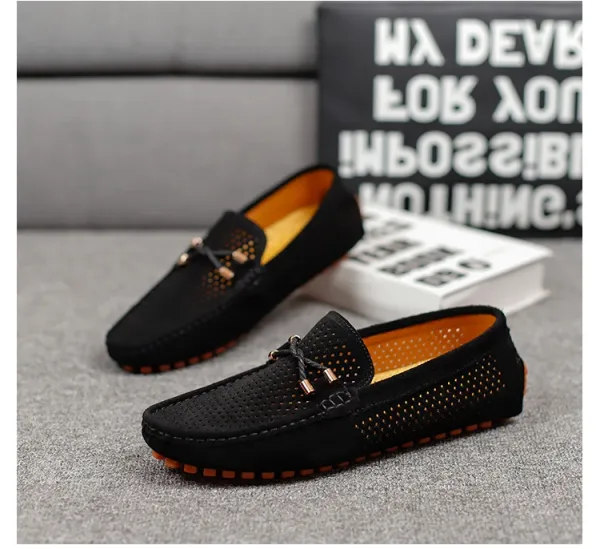 Design Perforated Loafer in Gray with Rope Detail Casual Shoes - 4