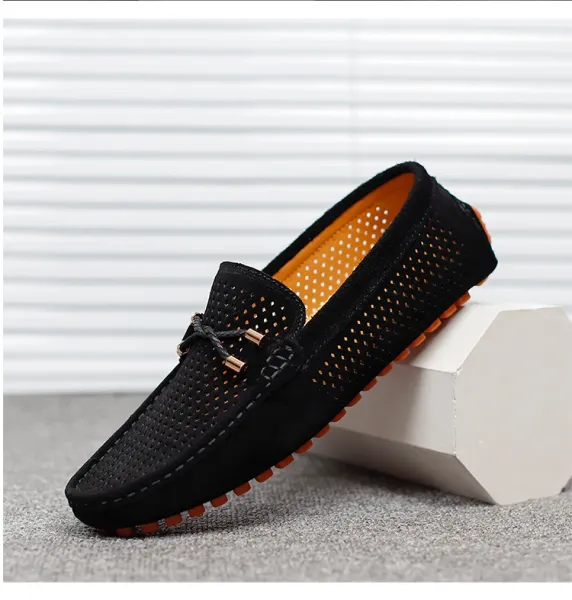 Design Perforated Loafer in Gray with Rope Detail Casual Shoes - 23