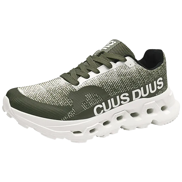 Design CUUS DUUS Running Shoes Olive Green and White Sneakers Running Shoes - 1