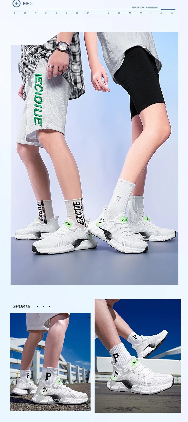 On Running Cloudmonster White Neon Green Sneakers Running Shoes - 8