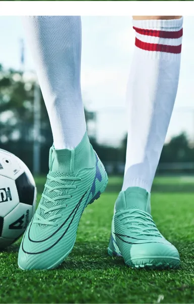 Nike Mercurial Superfly FG White Aqua Black Soccer Cleats Sneakers - 33