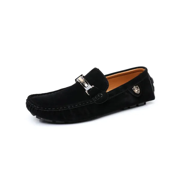 Design Loafer Gray Suede Slip-On Loafers - 15