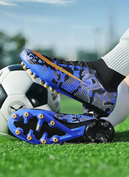 Nike Mercurial Superfly FG Blue Camo Orange Swoosh Football Cleats Sneakers - 21