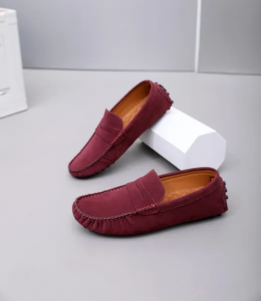 Design Loafer in Sky Blue Suede Casual Shoes - 51