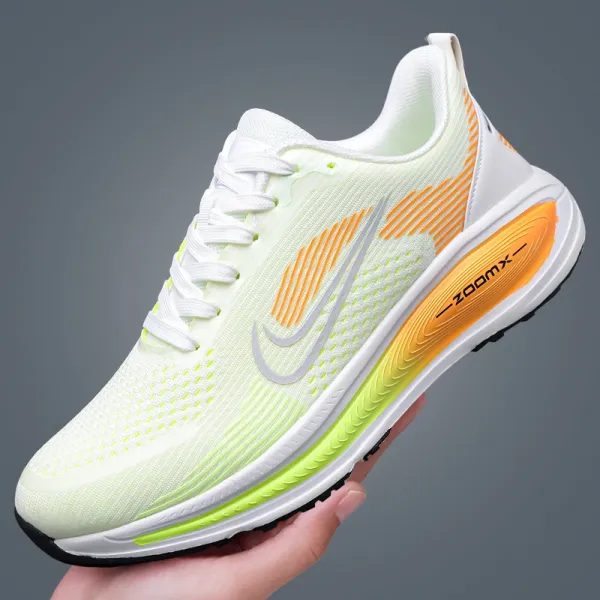Nike Zoom X Running Shoes Neon Green Orange White - 1