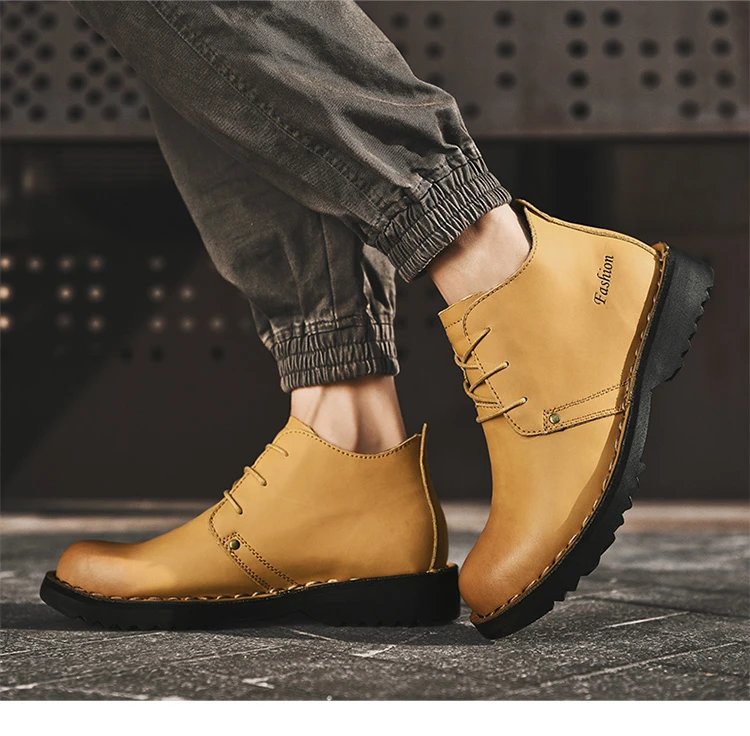Design Chukka Boot Tan Leather Boots - 20