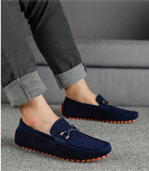 Design Perforated Loafer in Gray with Rope Detail Casual Shoes - 13