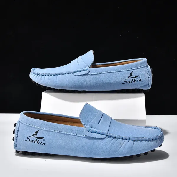 Design Salkin Loafers Pink Suede Casual Shoes Loafers - 19