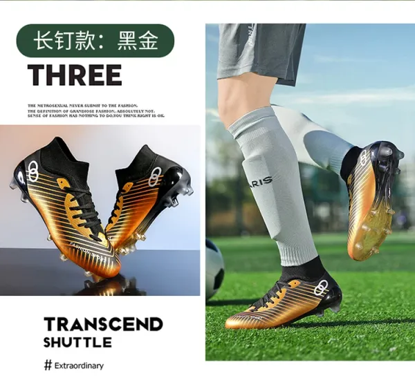 Design Fashion Sport Football Cleats Neon Yellow Blue White Sneakers - 20