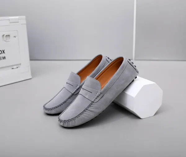 Design Loafer in Sky Blue Suede Casual Shoes - 10