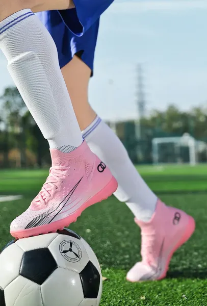 Design Football Turf Shoes Blue Gradient Sneakers - 24