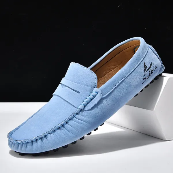 Design Salkin Loafers Pink Suede Casual Shoes Loafers - 45