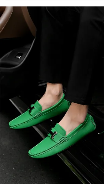 Design H-Logo Loafer Orange Casual Shoes - 18