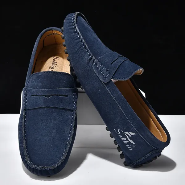 Design Salkin Loafers Pink Suede Casual Shoes Loafers - 22