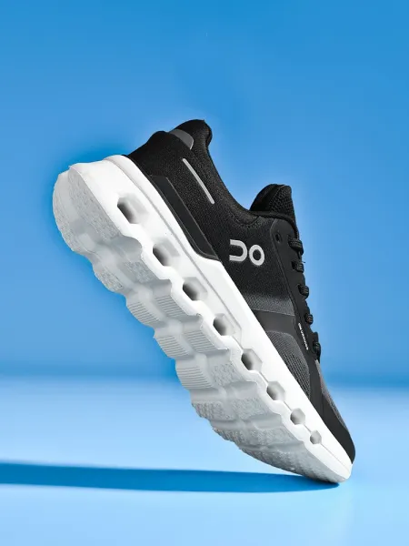 On Cloudmonster White / Black Sneakers Running Shoes - 28
