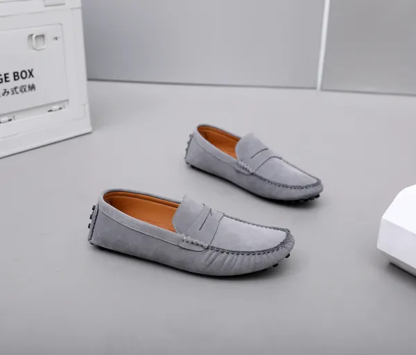 Design Loafer in Sky Blue Suede Casual Shoes - 37