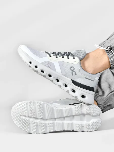On Cloudmonster White / Black Sneakers Running Shoes - 20