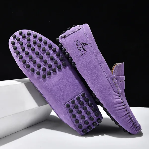Design Salkin Loafers Pink Suede Casual Shoes Loafers - 31