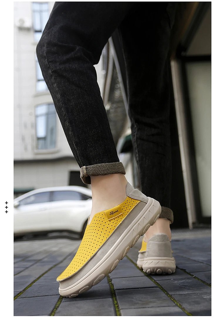 Design Sport Perforated Slip-On White Casual Shoes - 16
