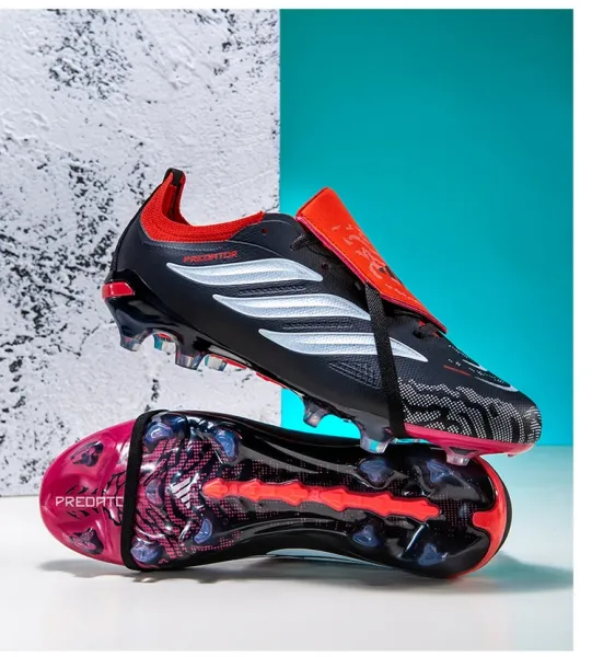 Adidas Predator Accuracy.1 Low Black / Red / Pink Football Boots Sneakers - 34