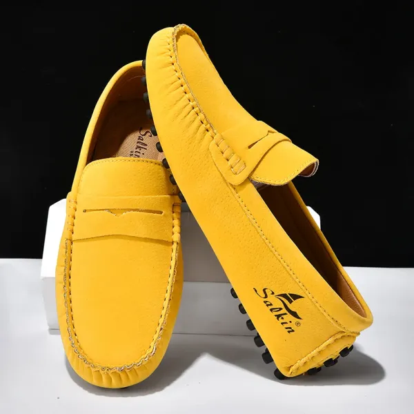 Design Salkin Loafers Pink Suede Casual Shoes Loafers - 23