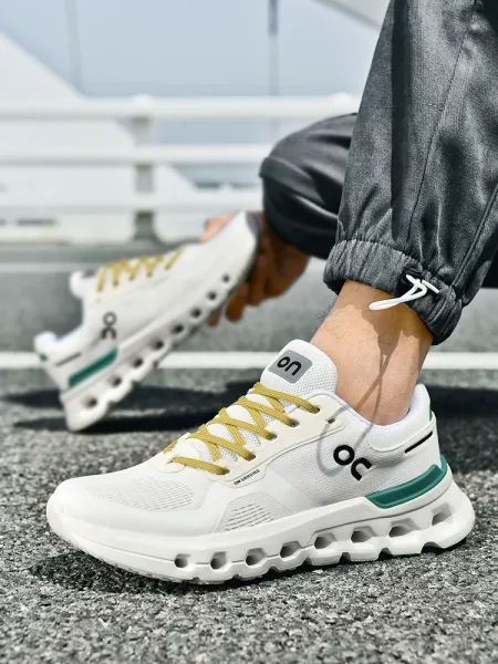 On Cloudmonster White / Black Sneakers Running Shoes - 5