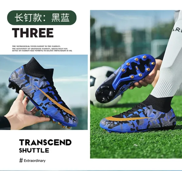 Nike Mercurial Superfly FG Blue Camo Orange Swoosh Football Cleats Sneakers - 20