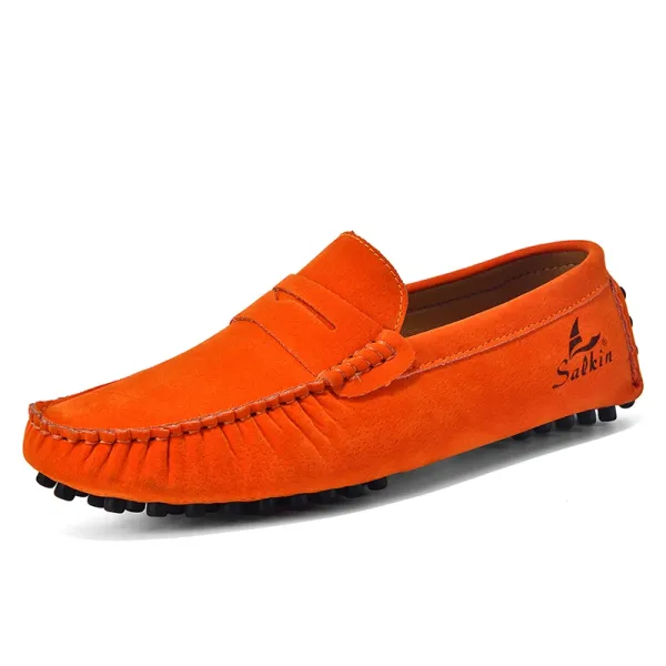 Design Salkin Loafers Pink Suede Casual Shoes Loafers - 2